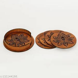 Posavasos de madera más vendidos con estilo único para vajilla, cocina, hogar y restaurante, uso directo desde la India - Product Image 6