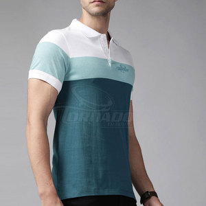 เสื้อยืดแขนสั้นทรงเข้ารูปสำหรับผู้ชาย ปักลาย ระบายอากาศ แห้งเร็ว ผ้าฝ้ายผสมโพลีเอสเตอร์ ผ้าถัก สวมใส่สบายๆ - Product Image 1