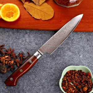 ชุดมีดเชฟมืออาชีพแฮนด์เมด8นิ้วสแตนเลสมีดยูทิลิตี้ด้ามจับไม้ชิงชันใช้ในครัวขายส่งต่ำ10ชิ้น) - Product Image 2