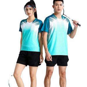 Venta al por mayor hombres uniforme de tenis Super calidad ropa de tenis de mesa hombres bádminton camisa y pantalones cortos transpirable para uniforme de tenis - Product Image 1