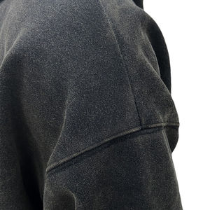 Sudadera con capucha lavada personalizada con logotipo estampado OEM, Jersey de algodón retro de gran tamaño, sudadera informal con capucha desgastada para hombres - Product Image 4