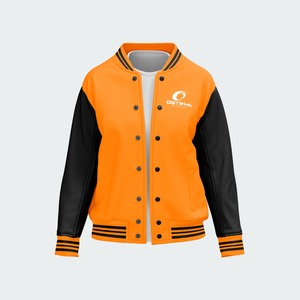 Ostriya Streetwear <b>Denim</b> Windproof Baseball Varsity College Letterman <b>Jacket</b> Front Logo Breathable Quick Dry V-neck Winter Men - Product Image 4