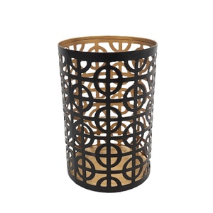 Soporte votivo de forma redonda de lujo hecho a mano para Navidad, frasco de vela de estilo moderno hecho a mano de hierro de Color rojo bonito, venta al por mayor - Product Image 5