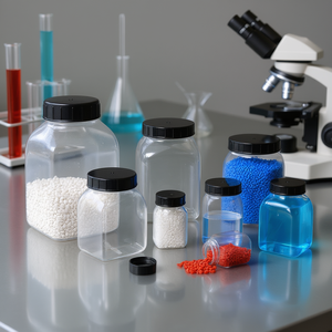 ขวดพีวีซีทรงเหลี่ยมปากกว้างของบริษัทเบิร์กเล่ จำกัด สำหรับใช้ในอุตสาหกรรมและห้องปฏิบัติการ - Product Image 3