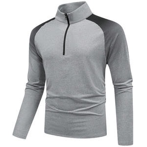 เสื้อกีฬาแขนยาวสำหรับผู้ชายเสื้อออกกำลังกายแขนยาวแบบปรับแต่งโลโก้ได้ตามต้องการสำหรับฝึกซ้อมกีฬากันลมขนาดพิเศษ - Product Image 1