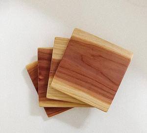 Vente en gros de sous-verres en bois design élégant sous-verres en bois à prise ronde pour jus boisson sous-verres en verre meilleure vente - Product Image 2