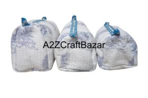 Neceser de Viaje de Algodón Ligero y Duradero, Ecológico, con Cierre de Cremallera y Diseño de Borlas Vintage, 3 Piezas - Product Image 2