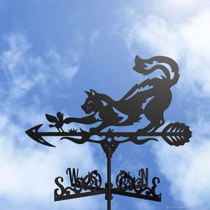 Veleta duradera de hierro para exteriores con obras de arte de animales artesanales para acentuar los techos de granjas o graneros - Product Image 6