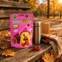 Bonbons de gelée de fraise 3D YoloDuck à la texture fondante et au cœur juteux, emballés individuellement
