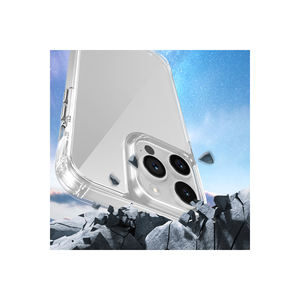 Coque arrière en silicone transparente de qualité supérieure pour iPhone 14 Pro, anti-traces de doigts, antichoc, protection des coins avec airbag, attache de sangle - Product Image 5