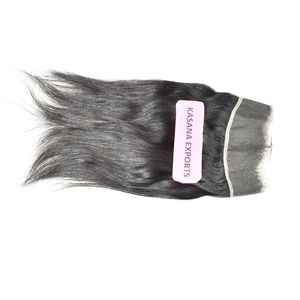 Fabrique en gros 13*4 Frontal naturel indien cuticule alignée 100% Machine Double trame tissage faisceau Extensions de cheveux humains - Product Image 2