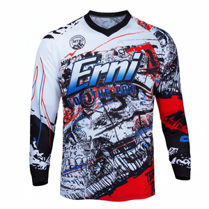 Jersey de Motocross para Hombre, Sólido, de Felpa, Manga Larga, para Ciclismo de Montaña, 100% Poliéster, Secado Rápido, para Carreras de Descenso - Product Image 3