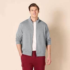 <b>Oversized</b> Heavyweight Zip Up <b>Hoodie</b> Men 100 Cotton Thick <b>Fleece</b> Streetwear Plain Zipper Sweatshirt - Product Image 6