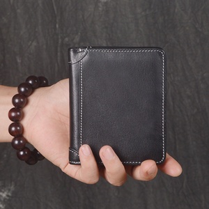 Cartera de Cuero Genuino de Primera Capa para Hombre 2025, Cartera Corta con Bloqueo RFID para Mujer, Cierre de Cuero Encerado - Product Image 5