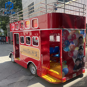 Tren Eléctrico sin Rieles <span class=keywords><strong>de</strong></span> Alta Calidad Tipo Autobús <span class=keywords><strong>de</strong></span> Londres para Parques <span class=keywords><strong>de</strong></span> Atracciones, Capacidad para 24 Personas, Certificado CE, Edades 8+ - Product Image 4