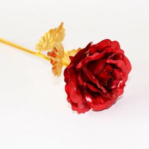 กุหลาบสดชุบทอง24K สำหรับวันวาเลนไทน์ส่งตรงจากโรงงาน - Product Image 1