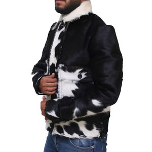 Chaqueta de Cuero Vacuno Transpirable de Última Moda, Manga Regular, para Hombre, Invierno, Casual, Diferentes Colores, Venta al por Mayor, la Mejor Personalizada - Product Image 5