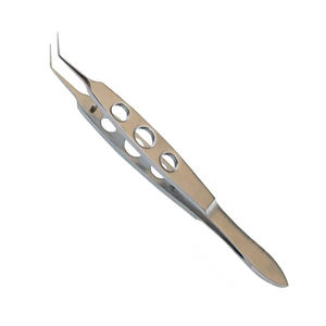 Forceps de suture ophtalmique en acier inoxydable Forceps de liage médical chirurgical OEM personnalisé avec mâchoires incurvées lisses - Product Image 1