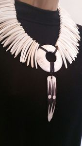 SYMBOLIZE Nouvelle Arrivée Buffalo Ox Corne Collier Poli Animal Style Os Bijoux Conception Naturelle Perles Femmes Filles Cadeaux De Mariage - Product Image 3