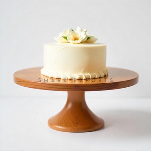 Soporte para Pastel de Madera Sostenible Hecho a Mano, Soporte Rústico de Color Personalizado para Servir Postres, Bodas, Exhibiciones de Mesa Elegantes - Product Image 2