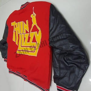 2025 nouvelle veste universitaire Letterman élégante avec manches en cuir véritable superbe qualité brodée vestes de Baseball coupe-vent - Product Image 3