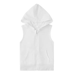 Best Deal Custom Cropped <b>Sleeveless</b> <b>Hoodies</b> Woman Blank Cotton Terry Pullover Any Size Women's Custom Print Design - Product Image 2