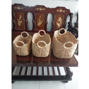 Cestas de Almacenamiento de Jacinto de Agua Amarillas Vintage, Cómodas, Ecológicas y Sostenibles, en Forma Cuadrada, para Almacenamiento de Alimentos - Product Image 6