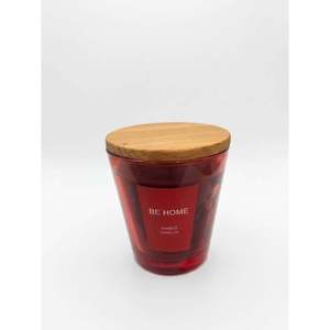 B-Kct0073 B-Kct0073 160 Gr Wooden Lid <b>Candle</b> <b>Red</b> - <b>RED</b> - Product Image 3