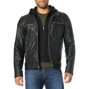 Chaqueta de Invierno de Cuero para Hombre de Diseñador - Diseño Personalizado con Cuello Alto, Logotipo Frontal, Tela de Lona, Resistente al Viento y Transpirable - Product Image 5