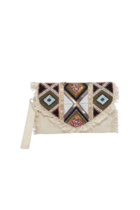 Bolsa de Mensajero Estilo Bohemia, Étnica, Hecha a Mano con Cuentas, Bolsos de Mano de Gran Capacidad para Eventos Nocturnos y Compras, OEM, Lista para Enviar - Product Image 5