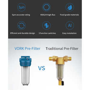 ICEGALAX Boîtier de filtre à eau transparent italien en PET de 10 pouces, filtres à eau potable manuels pour la maison, l'extérieur, les camping-cars et les voitures - Product Image 3