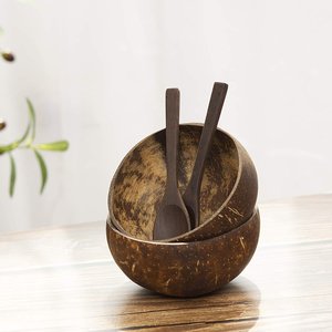 Best Seller 2025 Natural Coconut Shell Bowl personalizado pequeño con cuchara grabado láser Logo hecho por Eco2go Vietnam - Product Image 4