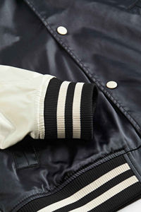 Chaqueta de Béisbol de Satén Personalizada Más Vendida en 2025, Chaqueta Universitaria de Color Sólido con Tela de Alta Calidad para Hombres y Mujeres, a la Moda para Invierno - Product Image 6