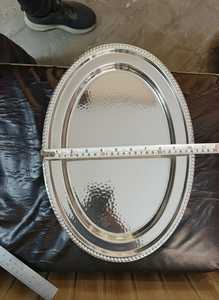 Bandeja Ovalada para Servir, Bandeja Plateada de Acero Inoxidable, Apta para Lavavajillas, Diseño de Cocina, para Bodas, Restaurantes, Platos - Product Image 6