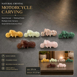 <span class=keywords><strong>Mini</strong></span> sculpture de moto en cristal poli, sculptée, pour la décoration intérieure, l'affichage au bureau et les cadeaux uniques - Product Image 1