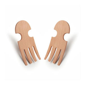 Service à salade en bois d'acacia au Design Unique, service à salade Unique, service de couverts avec accessoires de cuisine en bois d'olive 100% - Product Image 1