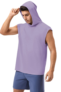 Premium Quality Men's <b>Sleeveless</b> <b>Hoodie</b> Shirt Soft Stretch Fabric Gym Training Top Breathable Sportswear Custom Branding Private - Product Image 4