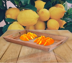 Lujosa bandeja grande de madera de acacia para servir, tamaño personalizado, artesanía Superior para cenas elegantes y entretenimiento en el hogar elegante - Product Image 5