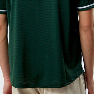 Maillot de baseball vert foncé pour homme, respirant, en maille, chemise athlétique unie, boutonné, uniforme d'équipe personnalisé, grande taille, manches courtes - Product Image 5