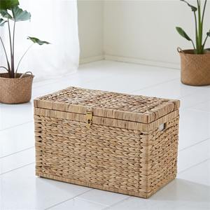 กล่องเก็บของแบบโซ่ขนาดใหญ่ที่ใส่ของตกแต่งในร่มหีบน้ำผักตบชวาจัดระเบียบในห้องนอน - Product Image 2