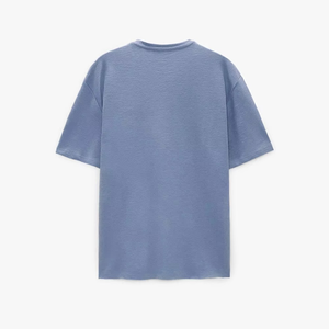 เสื้อยืดผู้ชายพิมพ์โลโก้ของคุณเสื้อยืดเปล่าขนาดพลัสไซส์ออกแบบได้ตามที่ต้องการ - Product Image 3