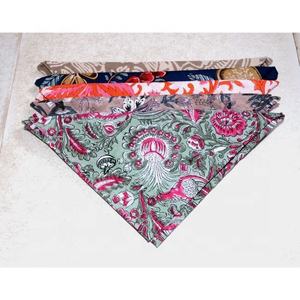 Serviettes imprimées en pur coton indien Handblock Tissu de lin brodé en couleurs mélangées pour les mariages - Product Image 4