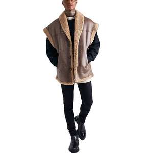 Chaleco de piel de oveja auténtica para hombre de calidad superior, chaleco personalizado a prueba de viento con forro de piel de oveja para invierno - Product Image 4