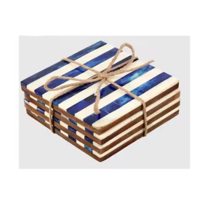 High Quality Luxury Wood & Marble <b>Coasters</b> Stylish <b>Drink</b> <b>Coasters</b> <b>for</b> Table Protection Hot Selling Modern Home Decoration - Product Image 5