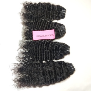 วิกผมมนุษย์สำหรับผู้หญิงผิวดำแบบลอนคลื่นลึกแบบอินเดียทำจาก100% สีดำธรรมชาติไม่จัดแนวหนังกำพร้า - Product Image 2