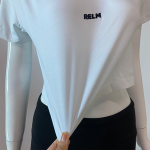 Camiseta sin mangas recortada de tubo de punto blanco acanalada básica Sexy ajustada en blanco lisa con estampado de logotipo personalizado para mujer - Product Image 5