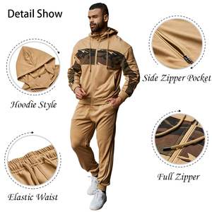Fabricant personnalisé de haute qualité chenille brodée sweat à capuche lourd et jogger ensemble de survêtements de créateur imprimés sur toute la surface pour hommes - Product Image 3