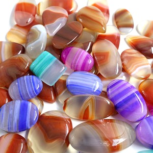 Hecho a mano 100% ágata naranja Natural piedra preciosa suelta de alta calidad en cabujones de tamaño libre de corte ovalado para la fabricación de joyas Cristal de ágata - Product Image 2