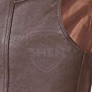 Gilet en cuir sans manches pour homme de la meilleure qualité pour l'automne et l'hiver Veste en cuir véritable coupe-vent pour l'extérieur - Product Image 4