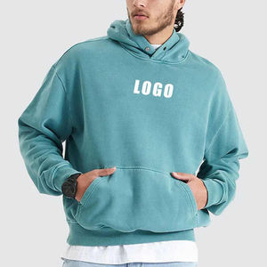 Sudaderas con capucha lavadas con ácido al por mayor respetuosas con el medio ambiente para hombres OEM logotipo personalizado estilo de calle principal sudaderas con capucha lavadas con ácido para hombres 2025 - Product Image 4